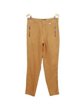 Fendi Linen Long Pants Sample 48 Brown